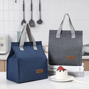 Beilian Lunch Bag Insulated Portable Work Student Travel Commuting Blue Denim Style - Product Image 2
