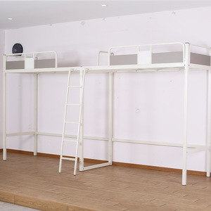 Cama de dormitorio con escritorio y espacio de almacenamiento, barandilla de acero para uso de estudiantes y empleados - Product Image 2