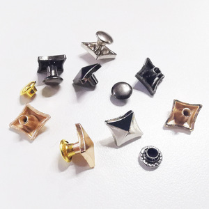 BDRAY Diamond-Shaped <b>Rivet</b> Studs Alloy Semi-Tubular For Shoes <b>Clothing</b> Bags Durable Decorative Hardware - Product Image 2