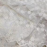 Tissu de broderie en dentelle Tissu de broderie en maille soluble dans l'eau Robe d'extérieur pour vêtements pour enfants Robes