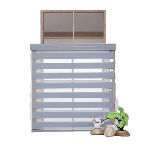 Persianas Enrollables Modernas Impermeables Integradas Horizontales de Tela Transparente, Persianas Opacas Tipo Zebra para Ventanas Pequeñas - Product Image 1