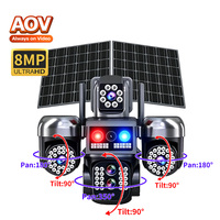Goobsafe Zoom optique 10X 8MP 5 objectifs V380 Pro Caméra réseau solaire CCTV IP Alarme 4G solaire Batterie Vision nocturne
