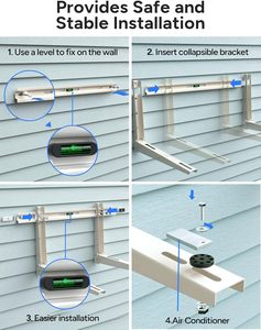 ขายึดเครื่องปรับอากาศแบบ<span class=keywords><strong>ต</strong></span>ิดผนังสำหรับภายนอกอาคาร 2 แรงม้า 18000 บีทียู เคลือบผงกันสนิม - Product Image 6
