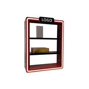 Hot Sale Tobacco Shop Countertop 3 Layer Display Smoke Cabinet Acrylic Showcase LED Display Stands