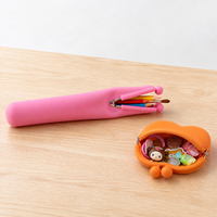 Sac cosmétique portable en silicone ODM, porte-pinceaux de maquillage, trousse de toilette étanche, clip à ressort, 26,5 cm, pour femmes et filles