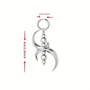 Nouvelles boucles d'oreilles pendantes géométriques irrégulières et exagérées, style hip-hop, pour accessoires féminins - Product Image 5