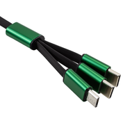 Produk baru kabel pengisian cepat 3-in-1 kabel Data penyimpanan persegi panjang kabel pengisi daya