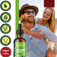 Gouttes de mousse de mer corporelle de marque privée Supplément aux herbes pour la perte de poids Huile de graines de bardane Liquide Black Bladderwrack Gummy Candy Dosage