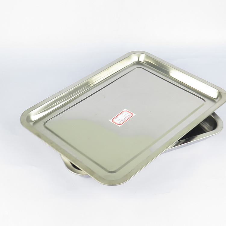 China Manufacture Normal Rectangular Stainless Steel Service Tray Food Plate