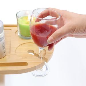 Table d'appoint en bambou pour petit espace, pour lit ou chaise, pliable, hauteur réglable, 2 emplacements pour téléphone et tablette, plateau de canapé pour accoudoir - Product Image 6