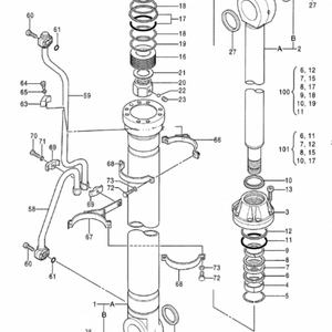 Cilindro de Brazo de Excavadora Hidráulico ZAXIS450 ZAXIS450LC EX450LCH-3C ZAXIS460LCH ZAXIS480MT para Hitachi 9122616 - Product Image 5