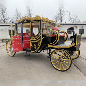 Carruaje Eléctrico Real, Hermoso Carroza Eléctrica de Lujo para Paseos Turísticos con Diseño de Princesa Cenicienta, para 4-6 Personas - Product Image 6