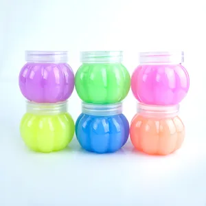 6 Doos Pompoen Mode Speelgoed Eco Slime Kleurrijke Slime Set 6Pc Mooie Goedkope Pluizige Slime Kit Voor Kids