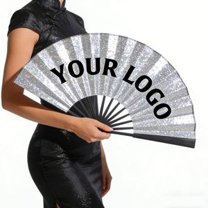 Abanicos de Mano Plegables de Plástico con Logotipo Personalizado Impreso al por Mayor de Alta Calidad, Abanicos de Mano de Polipropileno para Bodas, Regalo Publicitario para Mujeres - Product Image 3