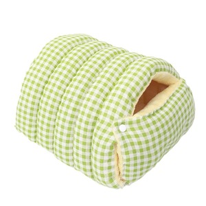 Checkerboard Pattern Cat <b>Bed</b> Thickening Polyester Fiber Warm Enclosed Pet <b>Bed</b> For Cats Small Dogs Four Seasons Use - Product Image 1