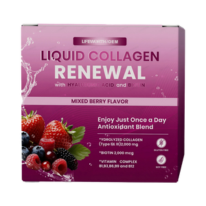 LIFEWORTH Hydrolyzed Acid <strong>Biotin</strong> <strong>Liquid</strong> Collagen Peptides Supplements Hair Skin Nails Support for Women &amp; Men - Product Image 1