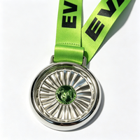Vente en gros usine Pinshuo PS107 Médaille sportive en alliage de zinc doré, moulée et électroplaquée, trophée vierge de qualité supérieure, personnalisable en métal 2D 3D