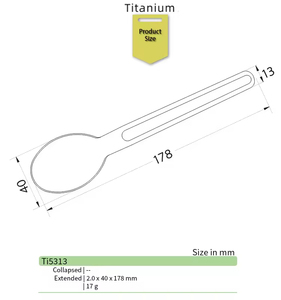 Nouvelle conception de cuillère multifonction en titane ultra-légère, forme personnalisée, cuillère à nourriture en vente - Product Image 6