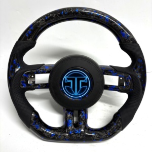 Volante Ligero Modificado de Fibra de Carbono Forjado para Ford Mustang V6 GT Shelby Series 2015-2023, Piezas Interiores para Autos <span class=keywords><strong>Deportivos</strong></span> - Product Image 5