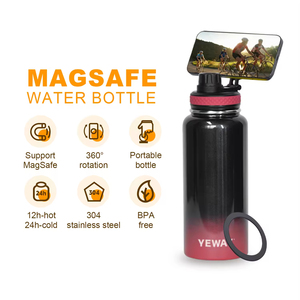 กระติกน้ำเก็บความร้อนสแตนเลส24 oz & 32 oz มาใหม่พร้อมที่วางโทรศัพท์แบบแม่เหล็กพร้อมฝาปิด - Product Image 2