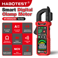 Multimètre à pince numérique Habotest Ht205ds 600a Testeur de courant alternatif Résistance Température Analyseur de diode/capacité Iii 600v