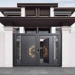 Porte coulissante électrique latérale en alliage d'aluminium et verre moderne pour maisons individuelles, villas, jardins et cours, idéale pour les espaces intérieurs et extérieurs. - Product Image 5