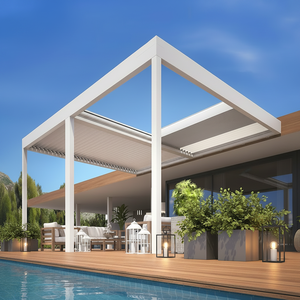 Pérgola Solar de Aluminio con Techo de Láminas, Impermeable para Exteriores, Ecológica, Certificada, para Patio, Jardín, Gazebo, Toldo, Marca <span class=keywords><strong>Sweethome</strong></span>, 6m - Product Image 2