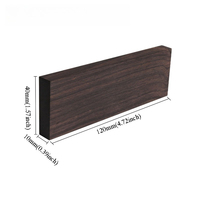 Natural Black Ebony Lumber Blank Solid Wood Block for Handcraft Guitar Pick Tuning Key Tailpiece Bridge Pin Musical Accessories