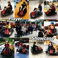 Kart électrique à rotation 360°, voitures tamponneuses avec construction en métal et plastique pour parcs de trampolines et parcs sportifs