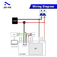 JSY1003F 63A 300V 10mm CT Inti-Pisah TTL Modbus AC Voltmeter Ammeter Smart Pengukur Daya Listrik Watt Meter