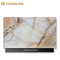 Dalles de granit quartzite Patagonia blanc naturel du Brésil pour comptoirs, dessus de vanité et dessus de table