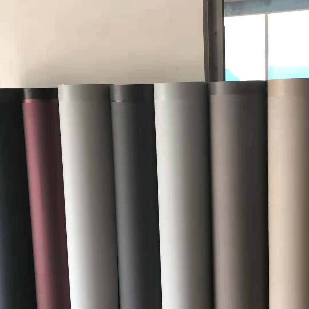 Film décoratif pour panneau de porte, pet, doux au toucher, non adhésif, anti-rayures, couleur unie, gaufrage du bois, stratifié pvc