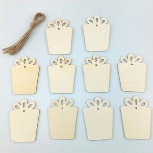 Venta al por Mayor de 10 Piezas de Adornos Navideños de Madera, Bolas de Madera en Blanco para Decoración de Árboles de Navidad y Decoración del Hogar, Dropshipping - Product Image 3