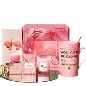Set Regalo da Bagno in Cera di Soia Profumata alla Lavanda e Rosa, Confezione Regalo di Condoglianze e Souvenir <span class=keywords><strong>per</strong></span> Damigelle - Product Image 5
