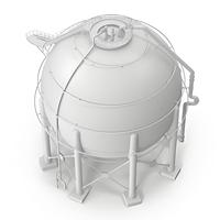 Réservoir de stockage sphérique de 6000 Cbm 3000ton Lpg et réservoir de stockage sphérique de gaz propane de 3000 tonnes Lpg