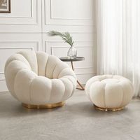Nordic Teddy luxe loisirs chaise longue monoplace laine tissu fauteuil pour bureau à domicile minimaliste pour salon chambre