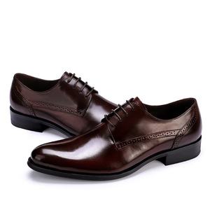 British lace-up men's business formal leather <b>shoes</b>, top-grain cowhide, large size, wedding <b>shoes</b> for men - Product Image 2