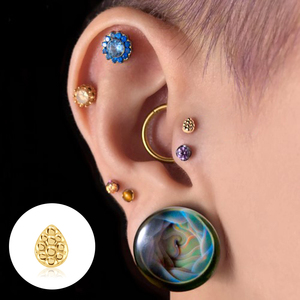 ต่างหูเงินแท้ S925 รุ่น INS Mini Fashion ปี 2021 รูปทรงหยดน้ำ ชุบโรเดียม แบบเจาะ - Product Image 6