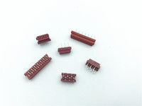 Connecteur IDC Micro Match de type droit avec oreilles, 2,54 mm, rouge