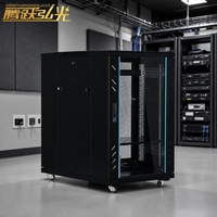 Armoire serveur sur pied 1000*600*1000mm en acier laminé à froid, coffret pour équipement de données, porte en verre trempé, roulettes mobiles