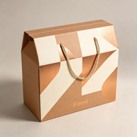 Emballage personnalisé en carton pour vêtements, boîtes cadeaux de luxe en carton avec poignée en corde, imprimées pour la vente en gros