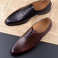 Chaussures Oxford en Cuir Véritable Fait Main de Haute Qualité pour Hommes, Confortables pour Mariage, en Cuir de Vachette avec Bout Superposé, Semelle Intérieure en Caoutchouc pour Fête