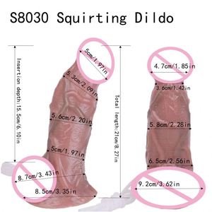 SXXY Silicone Squirting Thick Penis Deep Texture Ejaculation Realistic <b>Dildo</b> With Sucker Masturbator Anal Sex Toys for Women - Product Image 6