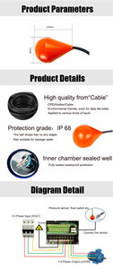 Interruptor de Flotador de Bola, Sensor de Líquido, Controlador Inalámbrico, Nivel de Agua del Tanque, Flaygt con Siete Años de Garantía - Product Image 6