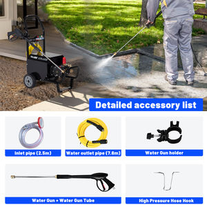 Nettoyeur électrique à eau froide de qualité industrielle 2200 psi 150 bars, tête de pompe en cuivre, pompe à vilebrequin pour le <span class=keywords><strong>nettoyage</strong></span> <span class=keywords><strong>des</strong></span> coques de chantiers navals - Product Image 1