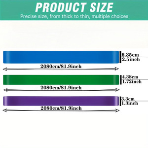 Bandes de résistance robustes 30-60Lbs 15-30Lbs 5-15Lbs, bandes d'exercice élastiques en TPE avec sac de transport pour l'entraînement en force à domicile - Product Image 3