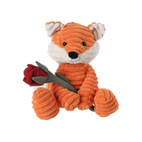 Peluche de la Saint-Valentin avec fleur de rose rouge, usine ISO, logo personnalisé, broderie personnalisée, conception personnalisée, poupée mascotte