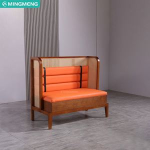 Juego de restaurante personalizado, muebles de cafetería, banco de madera de ratán de estilo americano comercial, juego de mesa y sillas - Product Image 4