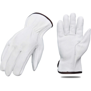 A Grade Soft Goatskin Grain Leather Driving Construction Industrial Goat Skin <b>Working</b> Gloves <b>for</b> <b>Men</b> General Purpose Gloves - Product Image 2