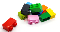 DELO TOYS (14 couleurs) Blocs de construction MOC, ensemble de jouets de construction, briques 1*2 en plastique ABS, pièces de construction DIY 1 X 2 (JC073)